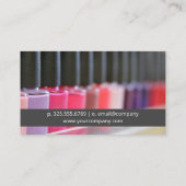 品種カラフル爪、 ネイルポーランドボトル | Manicurist 名刺 (裏面)
