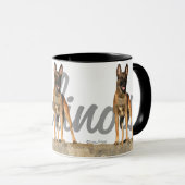 品種名前のマグを持つ3ベルギー人Malinois マグカップ (正面右)
