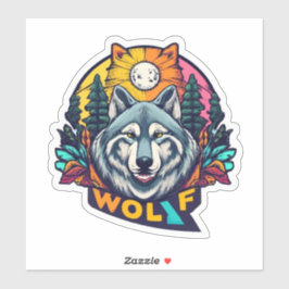 品質がクリエイティビティに適合する場所Wolf Stickers シール