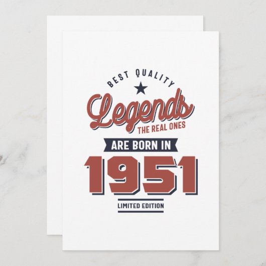 品質の伝説 本物は1951年に生まれた 招待状 (正面/裏面)