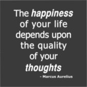 品質の考え？幸せな人生を… シール (正面)