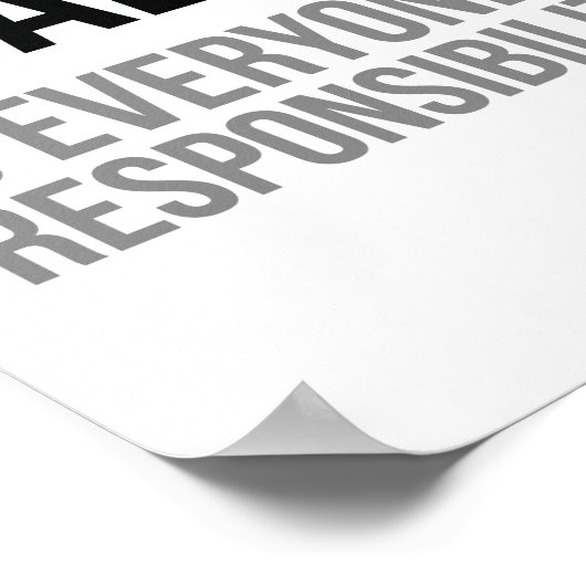 品質はすべての人の責任である ポスター (角)