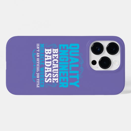 品質エンジニおもしろいア引用文、品質エンジニア Case-Mate iPhoneケース (裏面 (横))