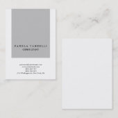 品質グレーと白のユニークモダントレンディー 名刺 (正面/裏面)