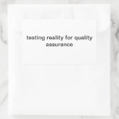 品質保証のための現実のテスト 長方形シール (バッグ)