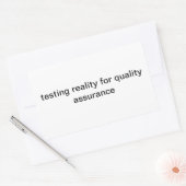 品質保証のための現実のテスト 長方形シール (封筒)