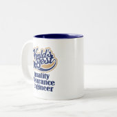 品質保証エンジニアのギフト ツートーンマグカップ (正面左)