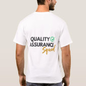 品質保証チーム QAチームTシャツ Tシャツ (裏面)