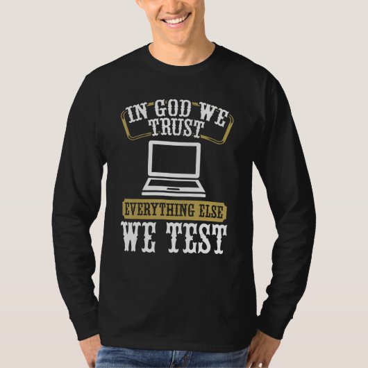 品質保証 QA エンジニアリング コード テスト 開発 Tシャツ (正面)
