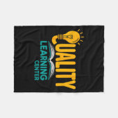 品質学習センターのユーモアあふれる学校名言 フリースブランケット (正面(横))