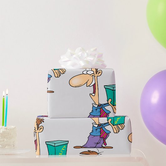 品質箱を持つこと ラッピングペーパー