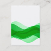 品質緑と白のパターユニークンモダンカーブ 名刺 (裏面)