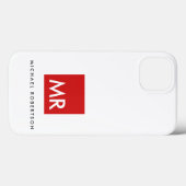 品質赤白色モノグラムエレガントユニーク Case-Mate iPhoneケース (裏面 (横))