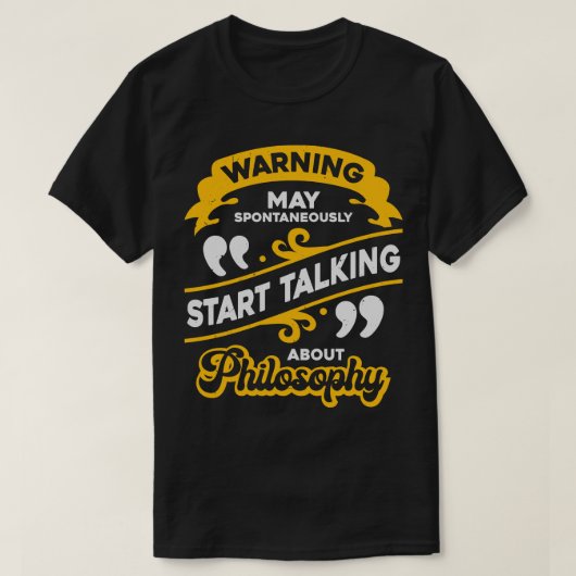 哲学おもしろい学生の講師ギフト Tシャツ (デザイン正面)