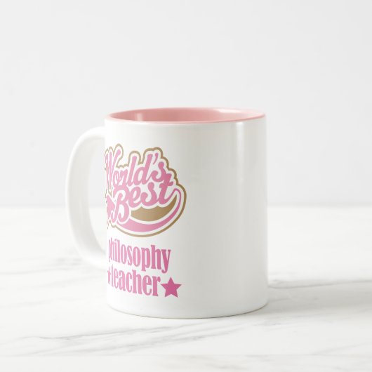 哲学の先生のギフト(世界のベスト) ツートーンマグカップ (正面左)