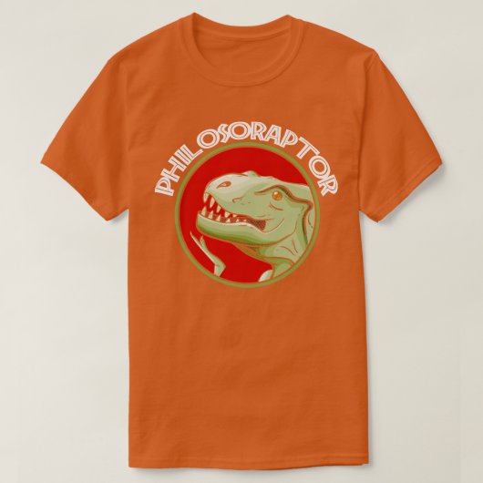 哲学の哲学者の恐竜 Tシャツ (デザイン正面)