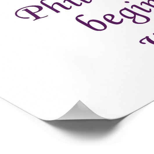 哲学の始疑問に思まり-疑問に思引用文 ポスター (角)