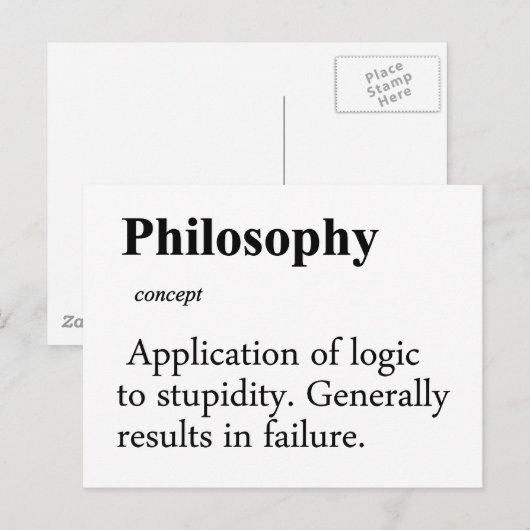 哲学の定義 ポストカード (正面/裏面)