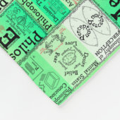 哲学の小さいフリースブランケットの地図 フリースブランケット (角)