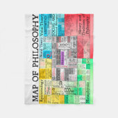 哲学の小さいフリースブランケットの地図 フリースブランケット (正面)
