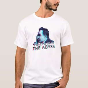 哲学の引用文のためのニーチェ Tシャツ