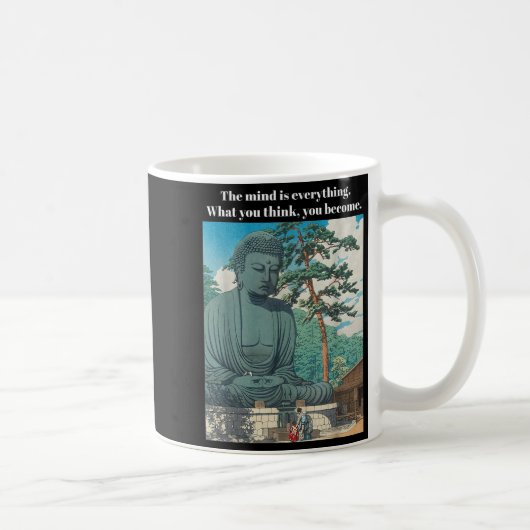 哲学の引用 仏陀 仏教 瞑想 ポジティブ コーヒーマグカップ (右)
