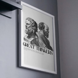 哲学アートプリント – プラトンとソクラテス メタルプリント