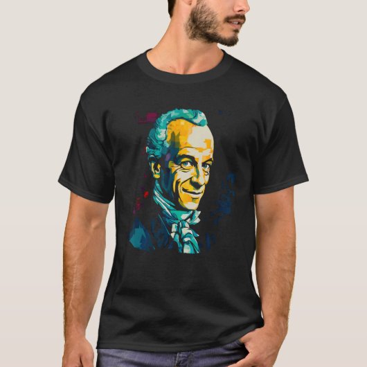 哲学ブランドインマニュエルカント哲学者 Tシャツ (正面)