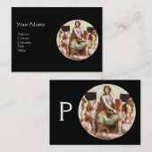 哲学モノグラム、ブラック金ゴールド 名刺 (正面/裏面)