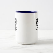 哲学学生No sleep No Money No Life ツートーンマグカップ (中央)