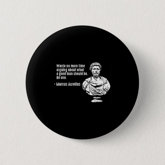 哲学引用文先生ストイシズムMarcus Aurelius 缶バッジ (正面)