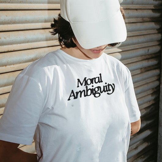哲学的Tシャツ「道徳的曖昧さ」 Tシャツ