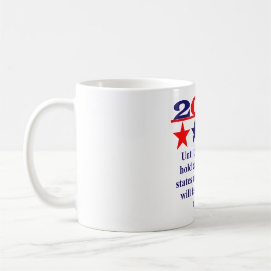 哲学者が権力を握るまで – 政治引用文 コーヒーマグカップ (左)