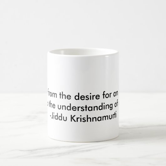 哲学者によるJiddu Krishnamurthi引用文 コーヒーマグカップ (中央)