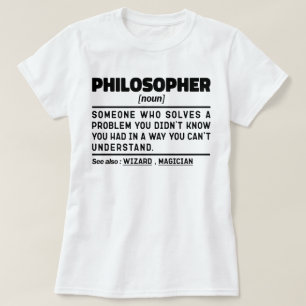 哲学者の名詞形而上学的な思想家皮肉 Tシャツ