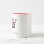 哲学者の女王(pnkのcrwn)ピンク2tone (右手) ツートーンマグカップ (中央)