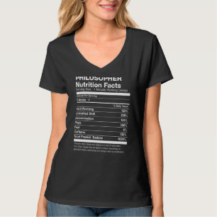 哲学者の栄養事実おもしろい Tシャツ