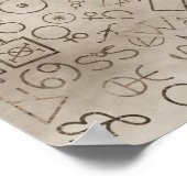 哲学者の石の記号アルケミカルパターン3 ポスター (角)