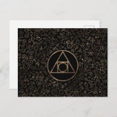 哲学者の石造りの記号のAlchemicalパターン1 シーズンポストカード (正面/裏面)