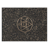 哲学者の石造りの記号のAlchemicalパターン2 テーブルクロス (正面(横))