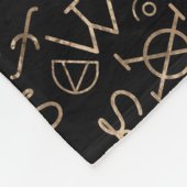 哲学者の石造りの記号のAlchemicalパターン2 フリースブランケット (角)