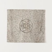 哲学者の石造りの記号のAlchemicalパターン3 タペストリー (正面(横))