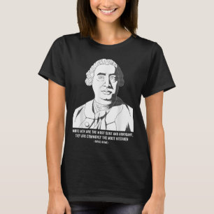 哲学者デイヴィッド・ヒュームの名言 スケプティシズム Tシャツ
