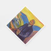 哲学者フリードリッヒ・ニーチェ（Edvard Munch著） スタンダードランチョンナプキン (角)