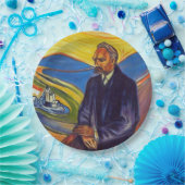 哲学者フリードリッヒ・ニーチェ(Edvard Munch著) ペーパープレート (パーティー)