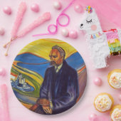 哲学者フリードリッヒ・ニーチェ(Edvard Munch著) ペーパープレート (パーティー)