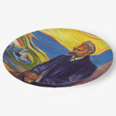 哲学者フリードリッヒ・ニーチェ(Edvard Munch著) ペーパープレート (アングル)