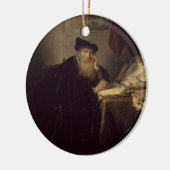 哲学者1635年(パネルの油) セラミックオーナメント (左)