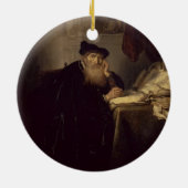 哲学者1635年(パネルの油) セラミックオーナメント (裏面)