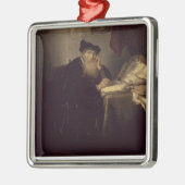 哲学者1635年(パネルの油) メタルオーナメント (左)